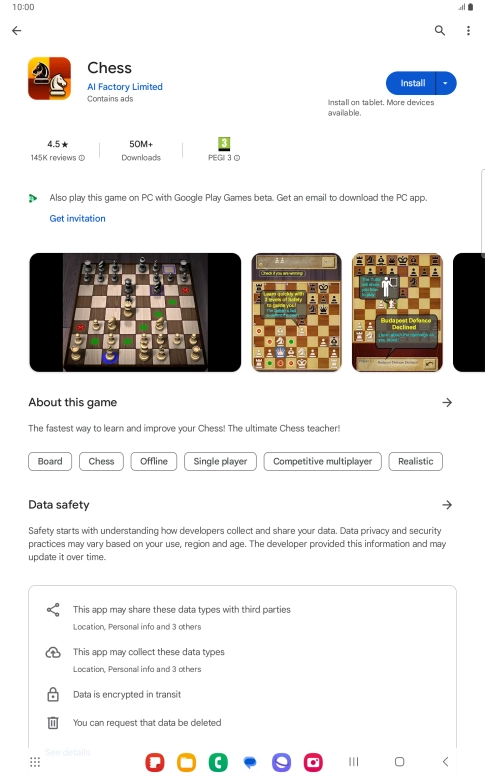 Press Install and follow the instructions on the screen to install the app. Press Install and follow the instructions on the screen to install the app.