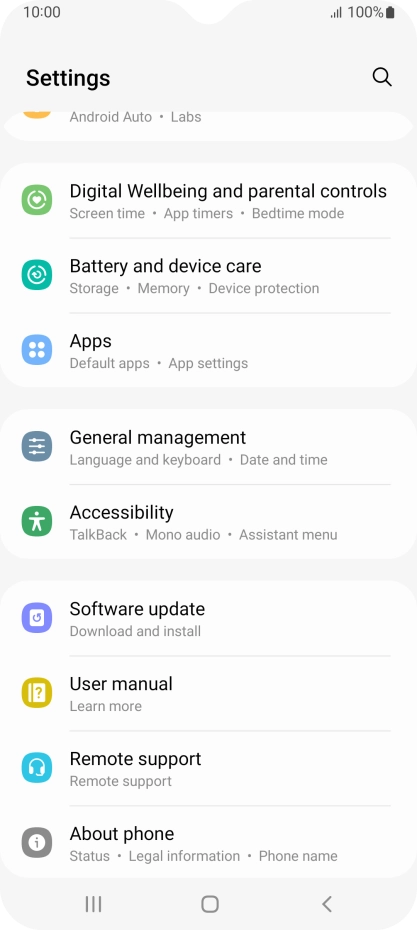 Press Software update. Press Software update.