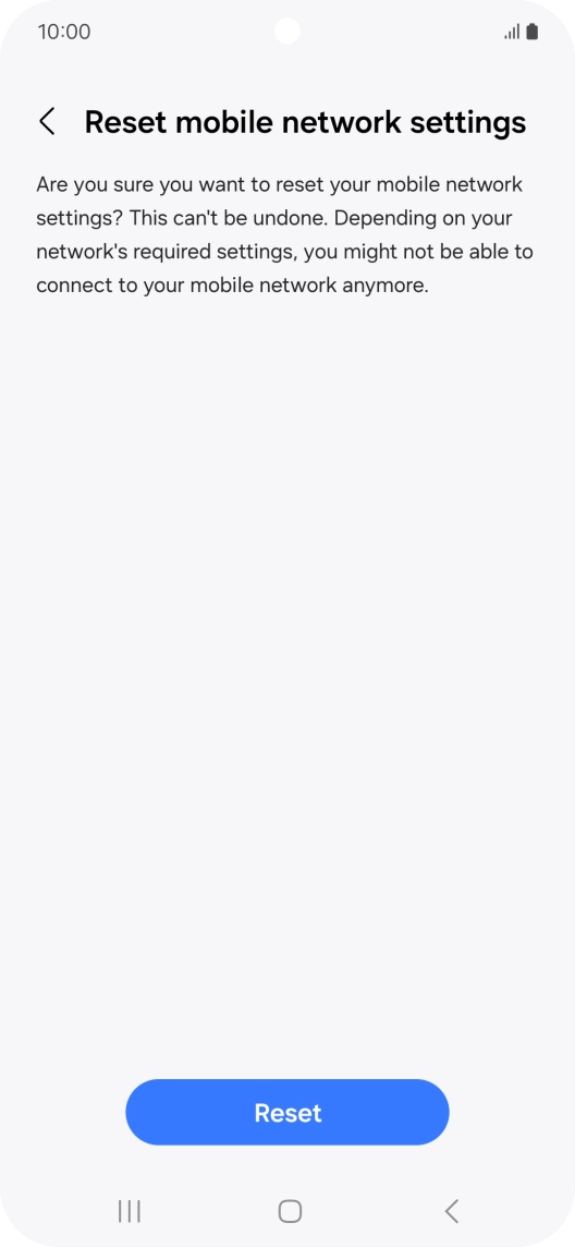 Press Reset. Press Reset.