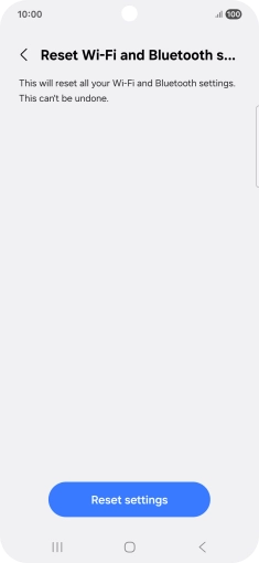 Press Reset settings. Press Reset settings.