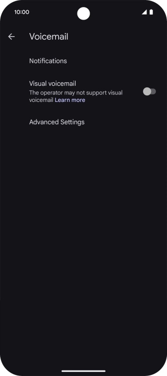 Press Advanced Settings. Press Advanced Settings.