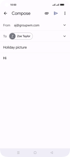 Press the attachment icon. Press the attachment icon.