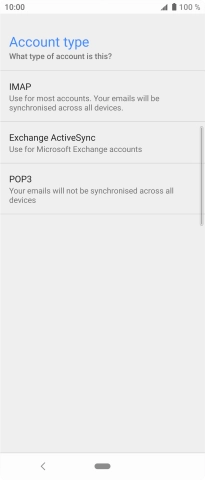 Press IMAP. Press IMAP.