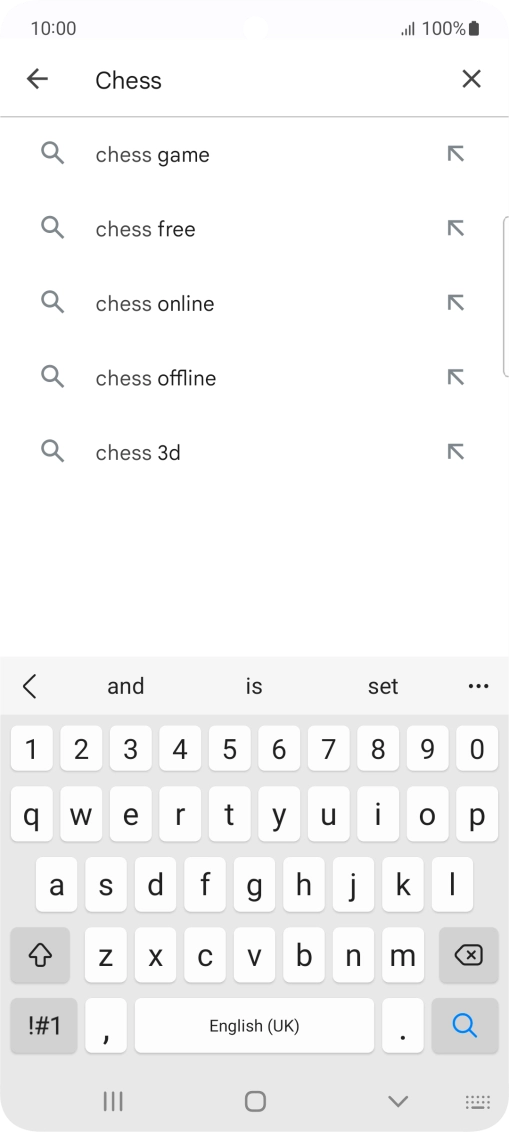 Key in the name or subject of the required app and press the search icon. Key in the name or subject of the required app and press the search icon.