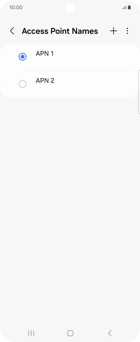 Press the field next to the data connection to activate it. Press the field next to the data connection to activate it.