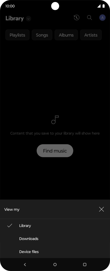 Press the required category and go to the required audio file. Press the required category and go to the required audio file.