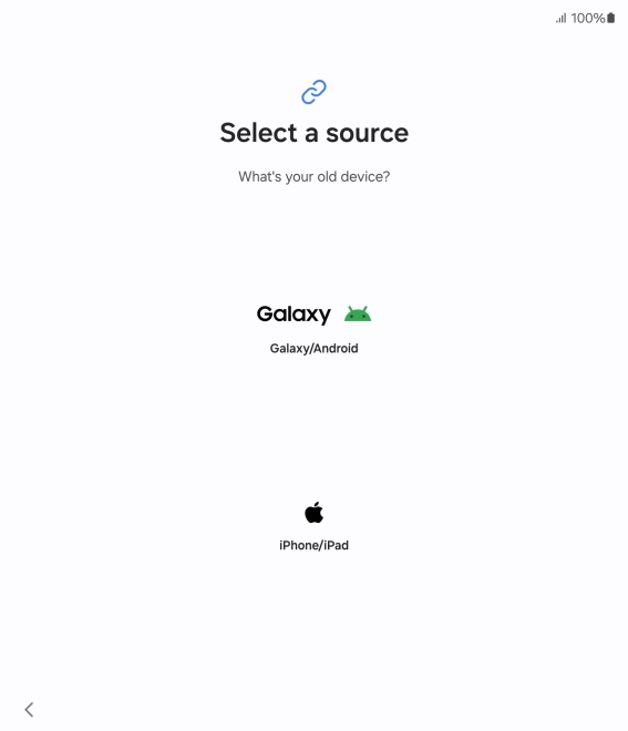 Press the required setting and follow the instructions on the screen to transfer the content from another phone. Press the required setting and follow the instructions on the screen to transfer the content from another phone.