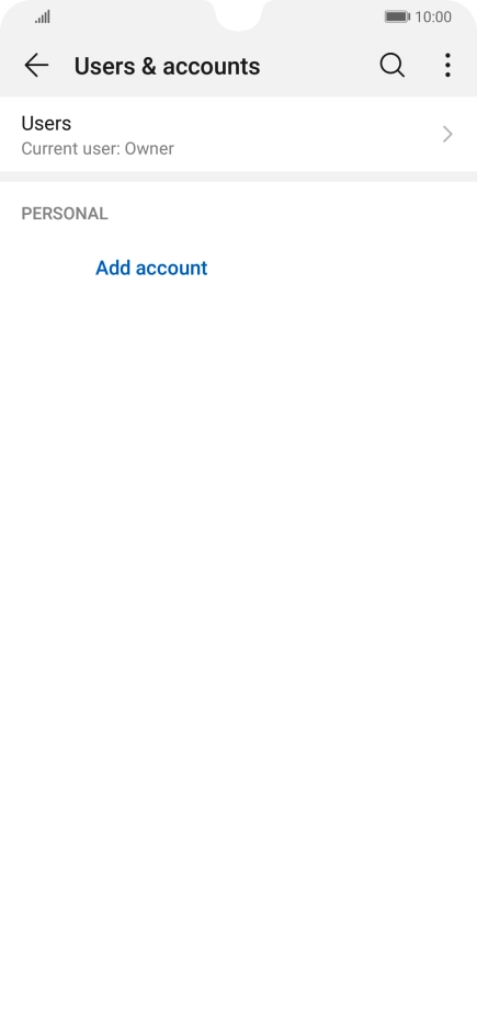 Press Add account. Press Add account.