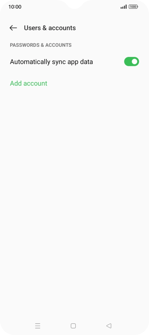 Press Add account. Press Add account.