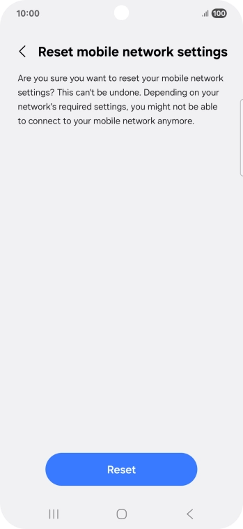 Press Reset. Press Reset.