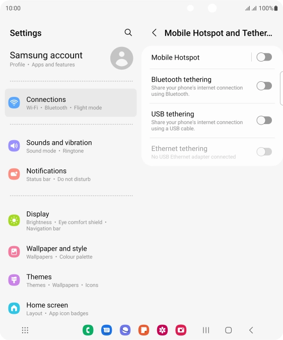 Press Mobile Hotspot. Press Mobile Hotspot.