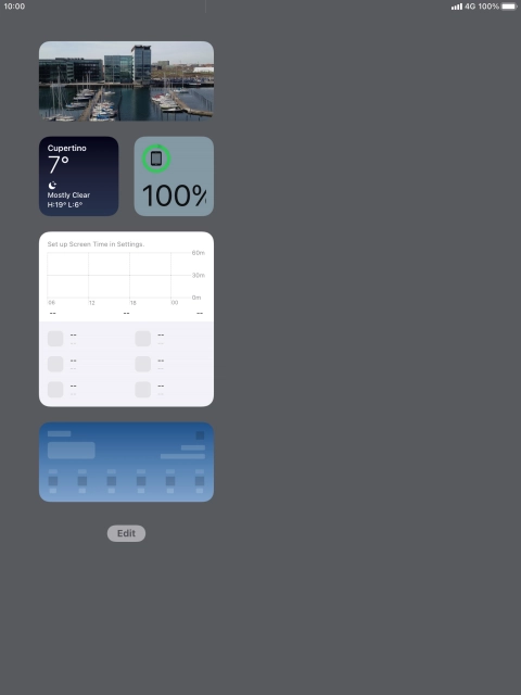 If you're using a Widget Stack: slide up or down on the stack to select the required widget. If you're using a Widget Stack: slide up or down on the stack to select the required widget.