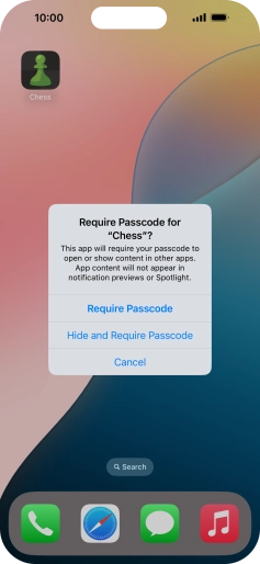Press Require Passcode. Press Require Passcode.