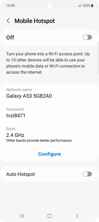 Press Configure. Press Configure.
