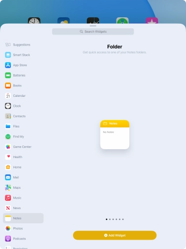 Press Add Widget. Press Add Widget.