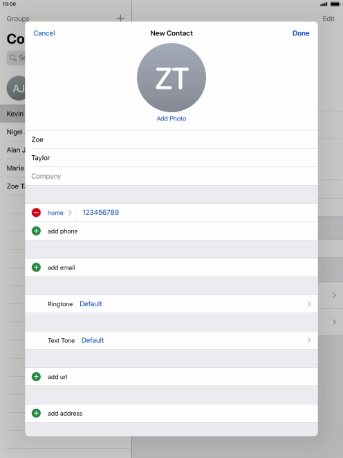 Press Done. Press Done.