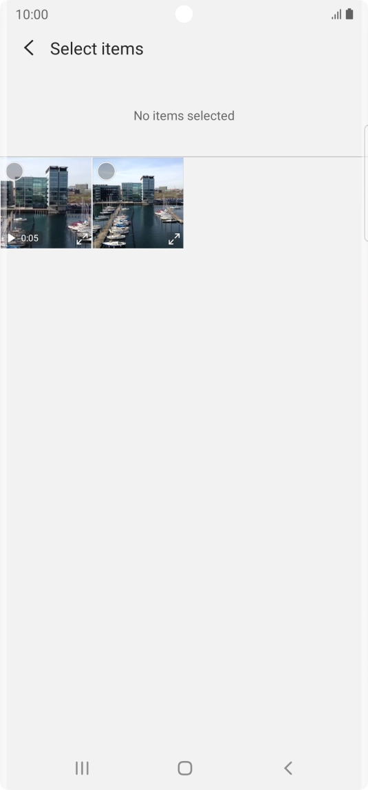 Press the required picture. Press the required picture.