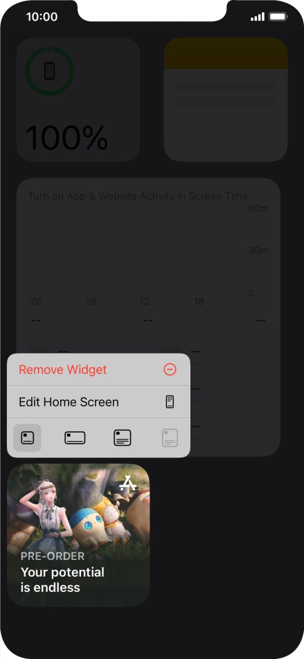 Press Remove Widget. Press Remove Widget.
