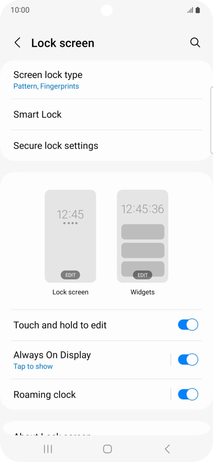 Press Screen lock type and key in the additional phone lock code you created earlier. Press Screen lock type and key in the additional phone lock code you created earlier.