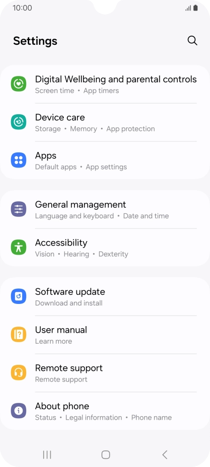 Press Software update. Press Software update.