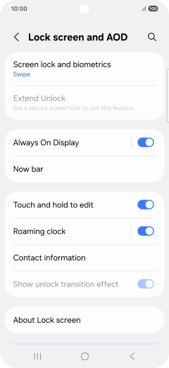 Press Screen lock and biometrics. Press Screen lock and biometrics.