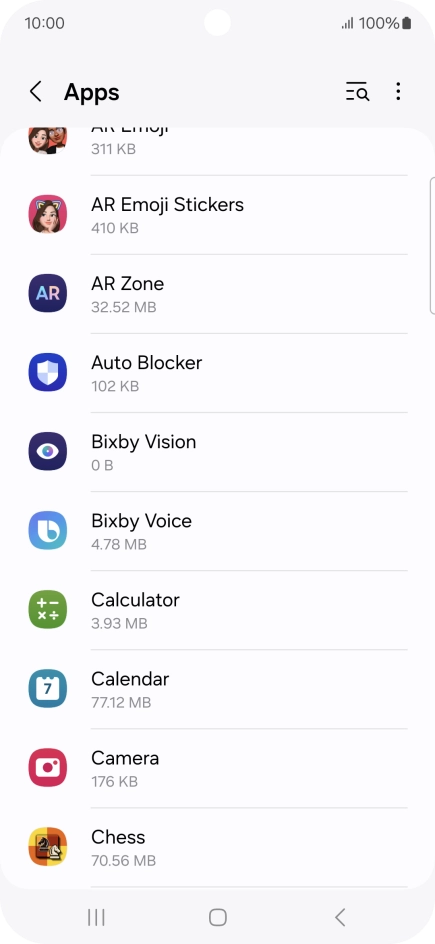 Press the required app. Press the required app.