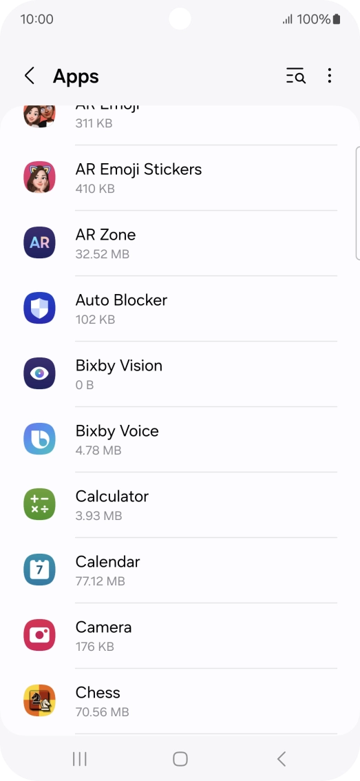 Press the required app. Press the required app.