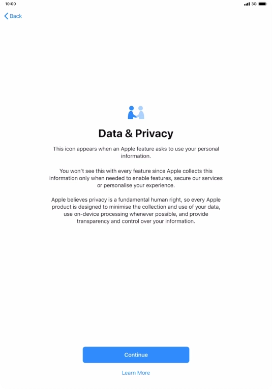 Press Continue. Press Continue.