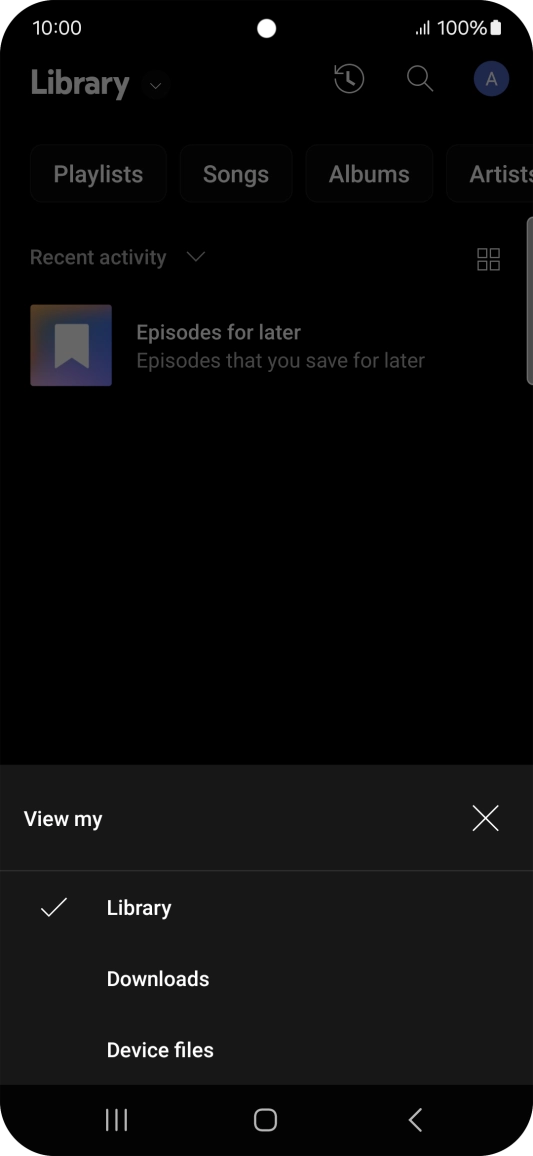Press the required category and go to the required audio file. Press the required category and go to the required audio file.