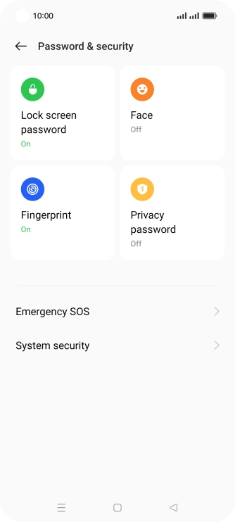 Press Lock screen password and key in the additional phone lock code you created earlier. Press Lock screen password and key in the additional phone lock code you created earlier.
