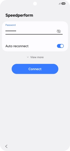 Key in the password for the Wi-Fi network and press Connect. Key in the password for the Wi-Fi network and press Connect.