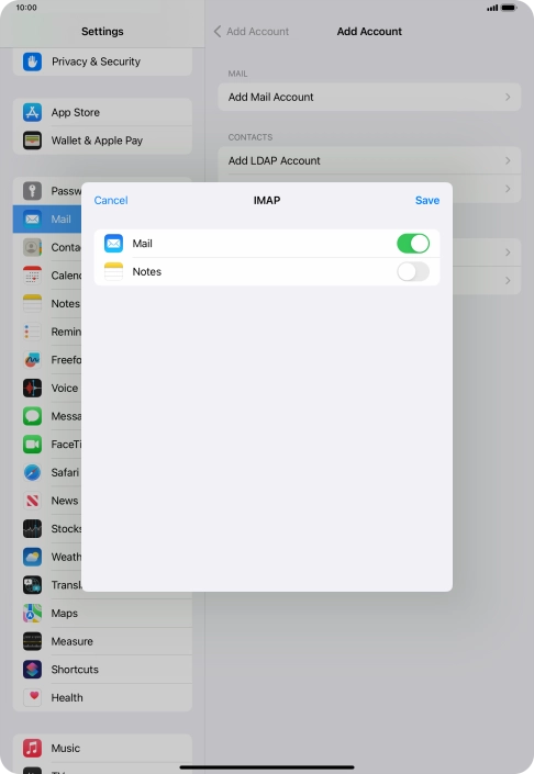 Press Save. Your email account has now been set up. To select more settings for incoming and outgoing server, proceed with the following steps. Press Save. Your email account has now been set up. To select more settings for incoming and outgoing server, proceed with the following steps.