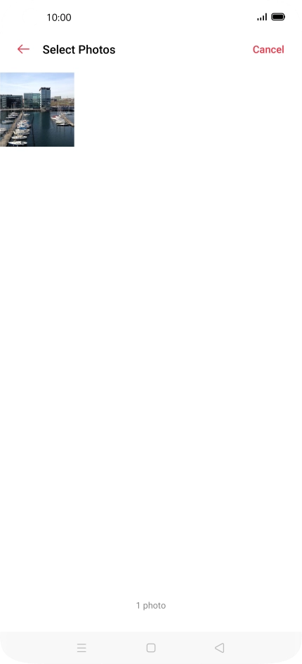 Press the required picture. Press the required picture.