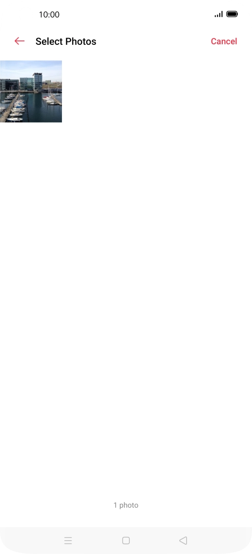 Press the required picture. Press the required picture.