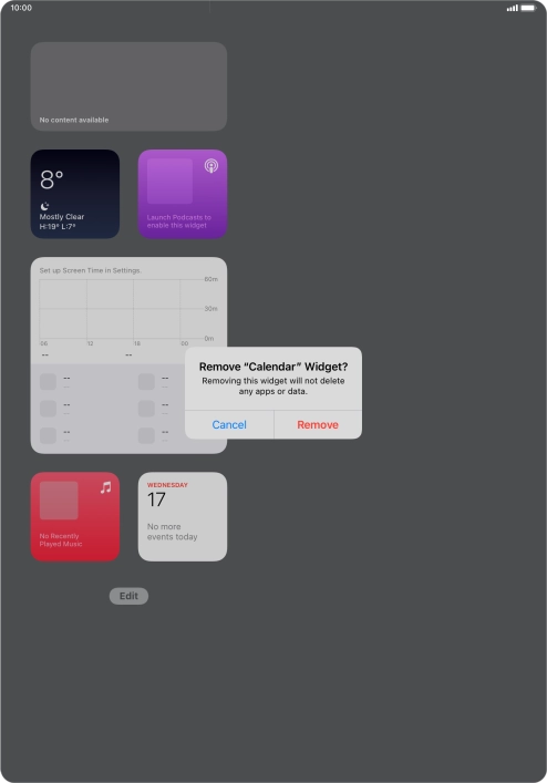 Press Remove. Press Remove.