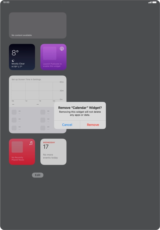 Press Remove. Press Remove.
