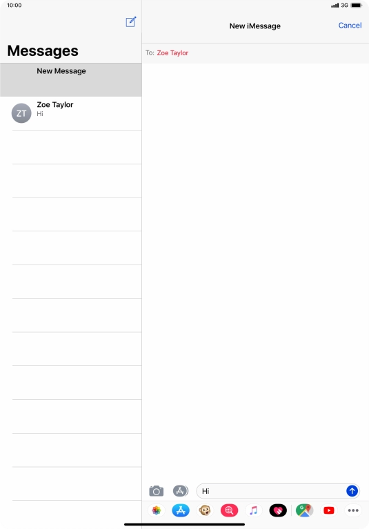 Press the send icon. Press the send icon.
