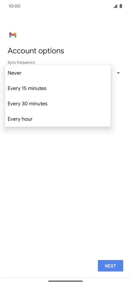 Press the required setting. Press the required setting.