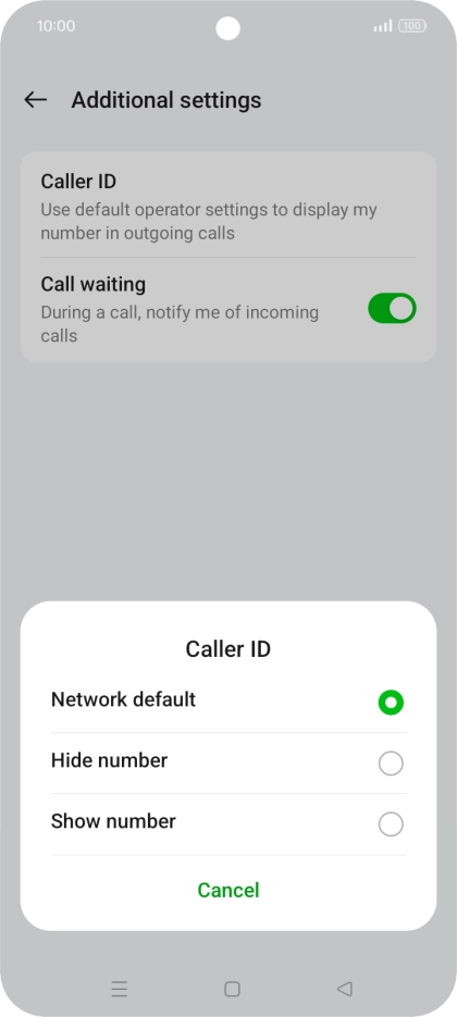 Press Show number to turn on caller identification. Press Show number to turn on caller identification.