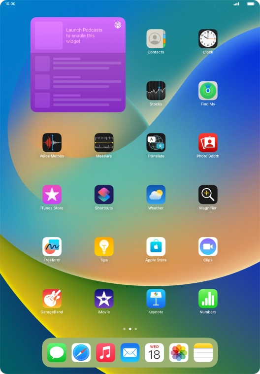 If you're using a Widget Stack: slide up or down on the stack to select the required widget. If you're using a Widget Stack: slide up or down on the stack to select the required widget.