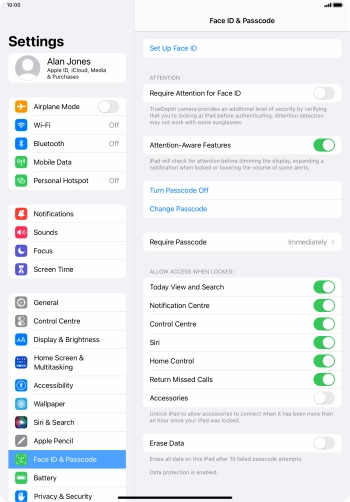 Press the indicator next to Press the indicator next to