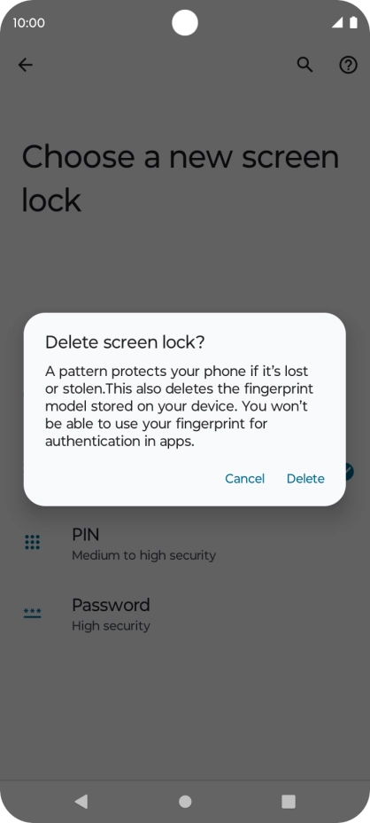 Press Delete. Press Delete.