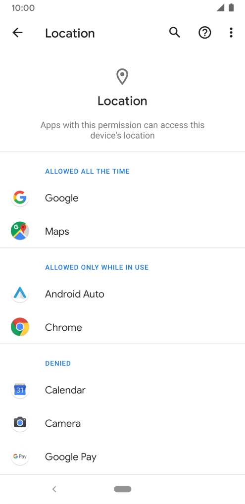 Press the required app. Press the required app.