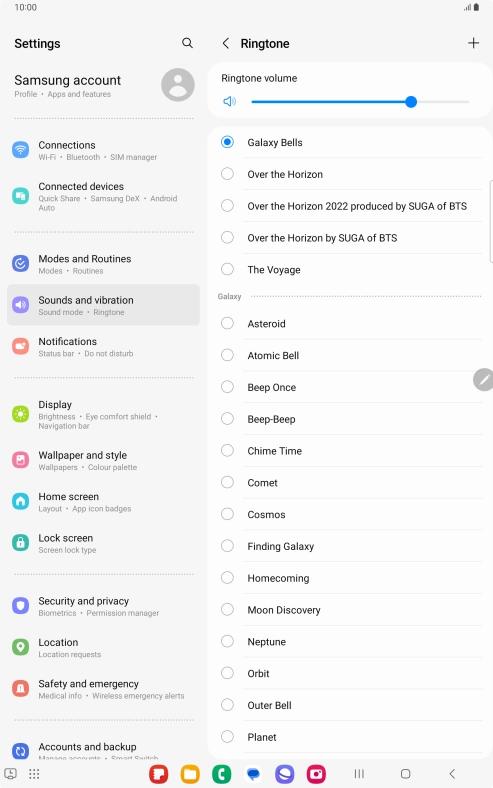 Press the required ring tones to hear them. Press the required ring tones to hear them.
