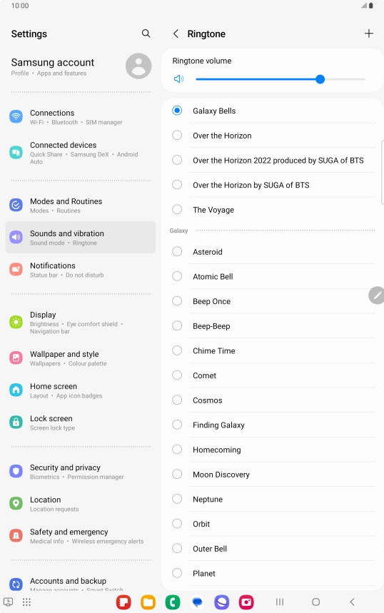 Press the required ring tones to hear them. Press the required ring tones to hear them.