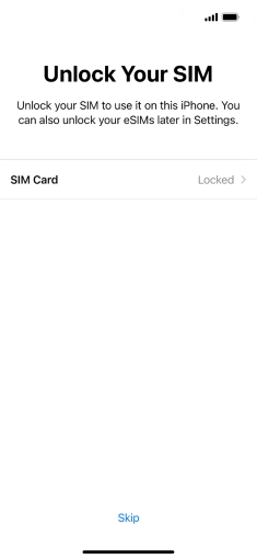 Press SIM Card. Press SIM Card.
