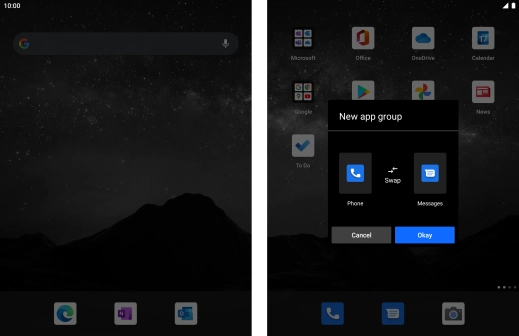 Press the text input field and key in the required name of the app group. Press the text input field and key in the required name of the app group.