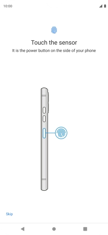 Follow the instructions on the screen to create the phone lock code using your fingerprint. Follow the instructions on the screen to create the phone lock code using your fingerprint.