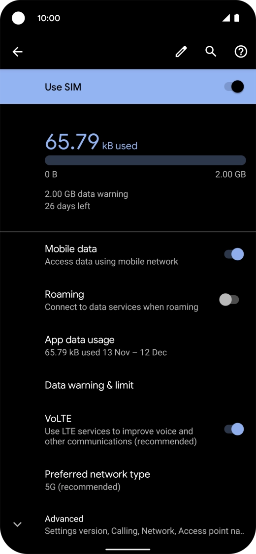 Press Preferred network type. Press Preferred network type.