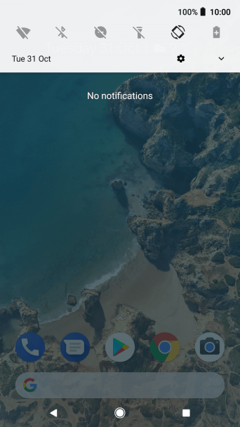 Press the settings icon. Press the settings icon.
